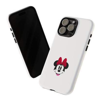 Minnie Mouse Tough Phone Case — Cute Red Bow Protective iPhone Cover