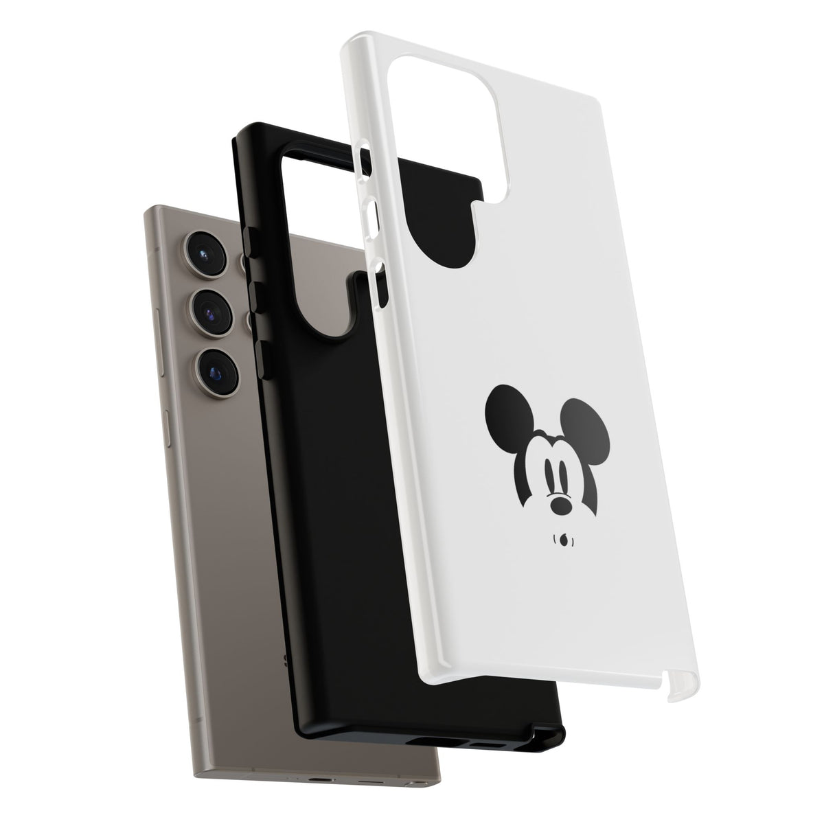 Mickey Face Phone Case - Minimal Cute Cartoon Protective Tough Case