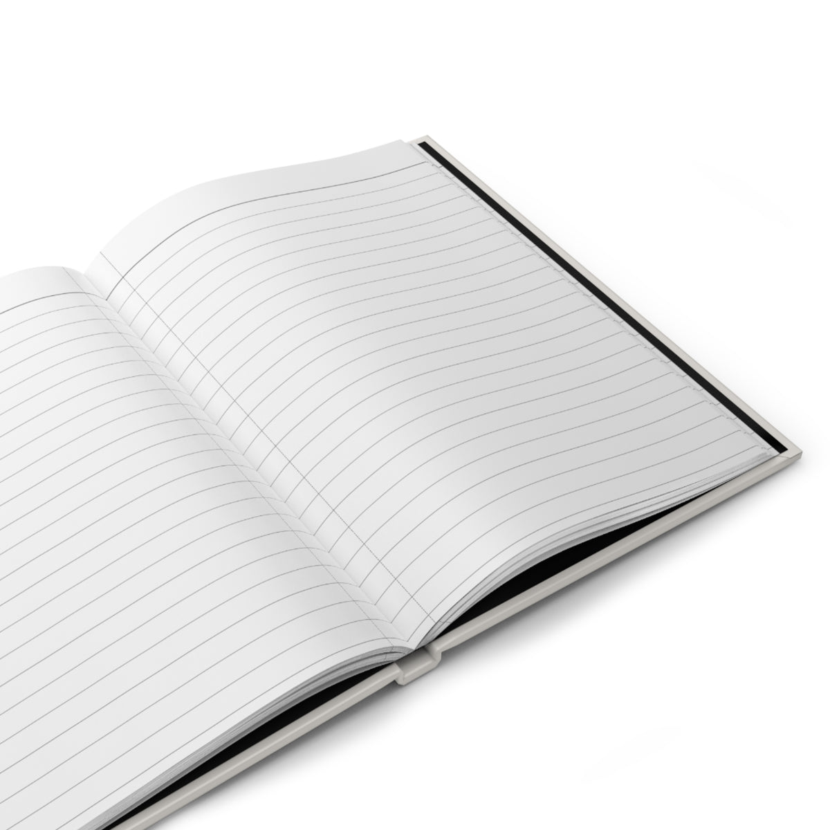 Hardcover Journal — 'Work in Silence' Striped Matte Notebook