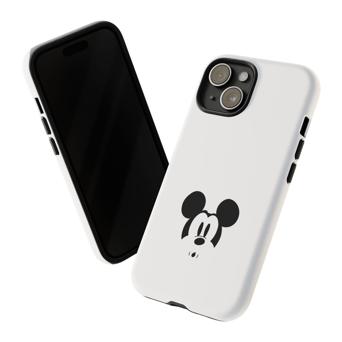 Mickey Face Phone Case - Minimal Cute Cartoon Protective Tough Case