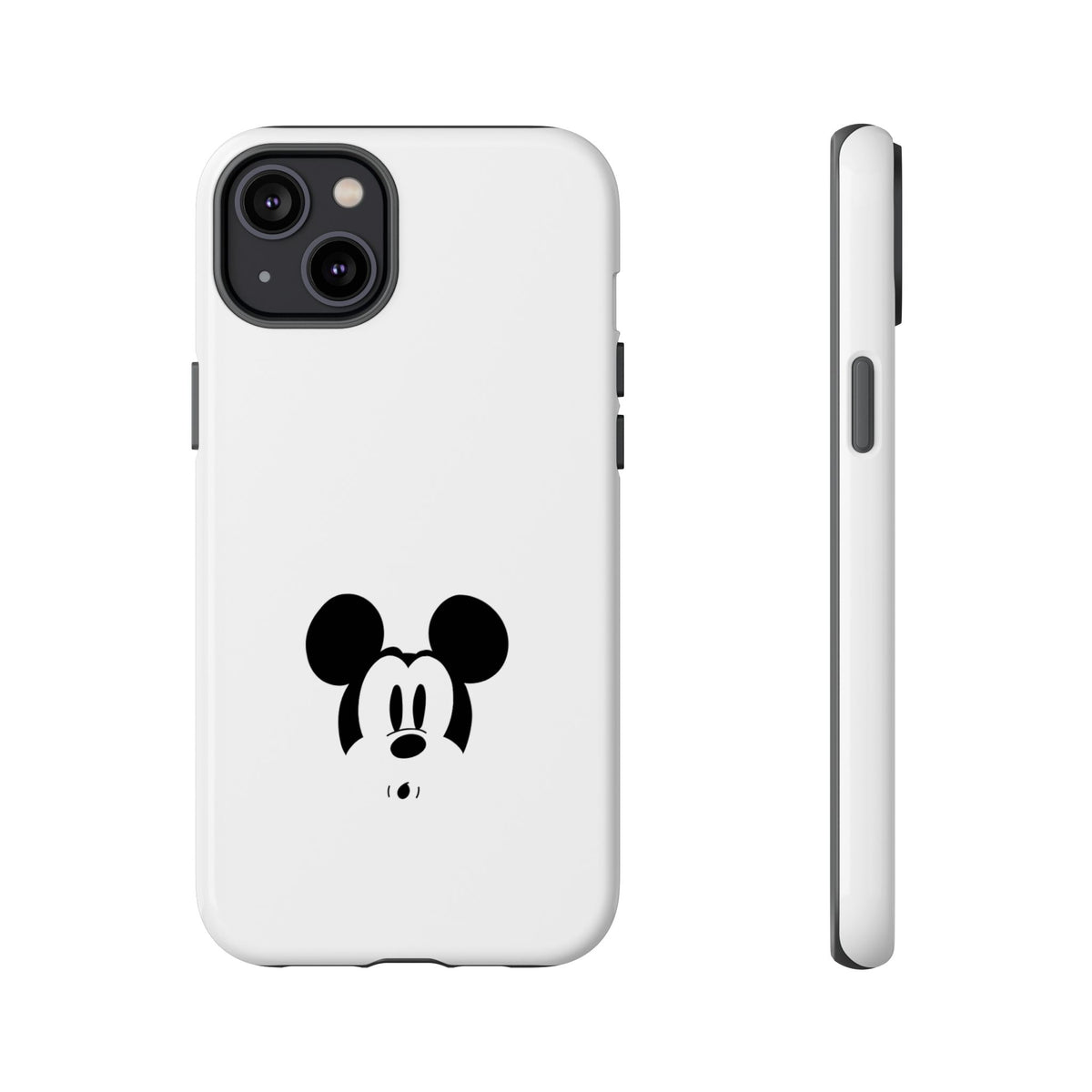 Mickey Face Phone Case - Minimal Cute Cartoon Protective Tough Case