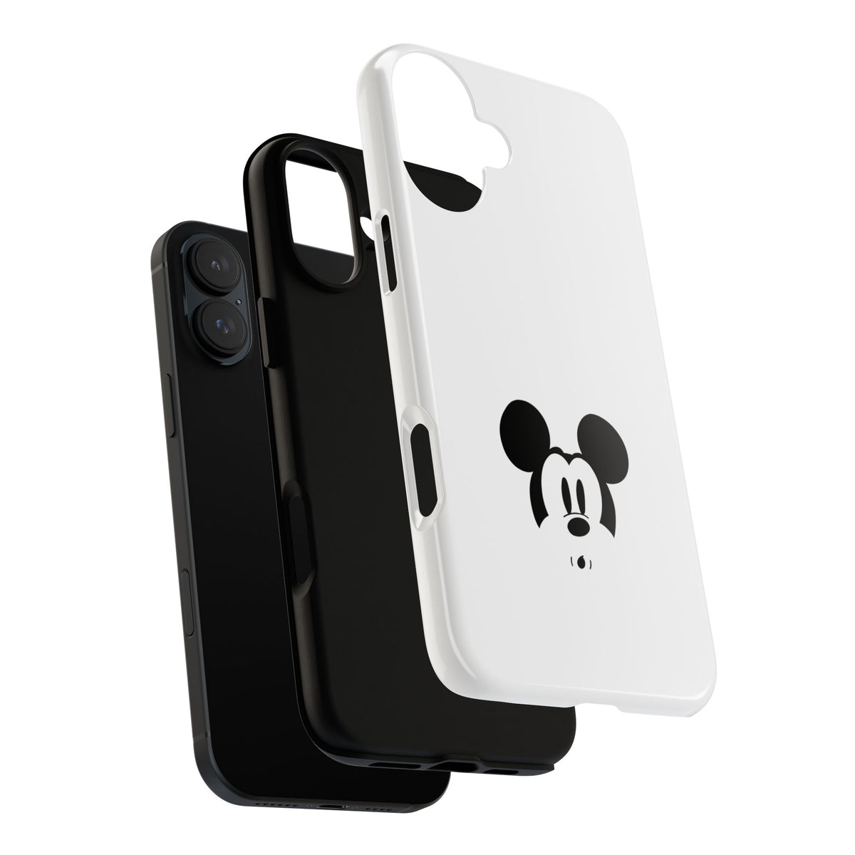 Mickey Face Phone Case - Minimal Cute Cartoon Protective Tough Case