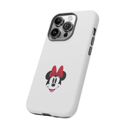 Minnie Mouse Tough Phone Case — Cute Red Bow Protective iPhone Cover