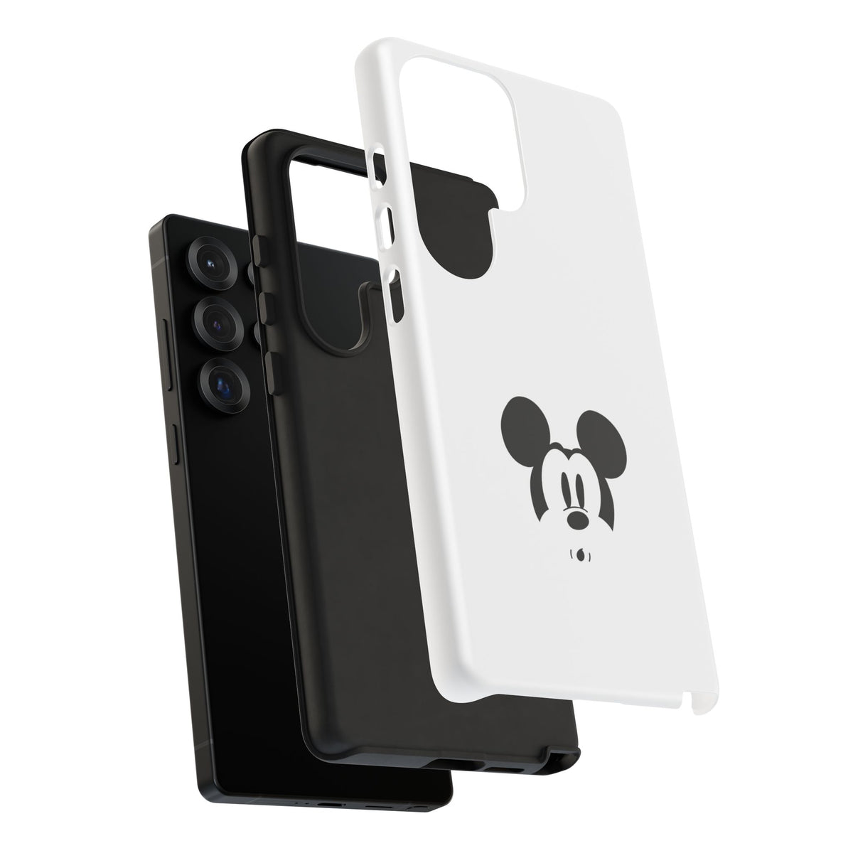 Mickey Face Phone Case - Minimal Cute Cartoon Protective Tough Case
