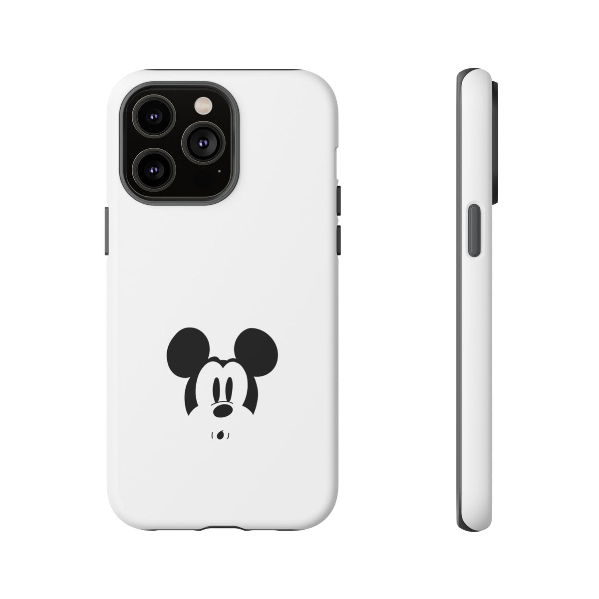 Mickey Face Phone Case - Minimal Cute Cartoon Protective Tough Case