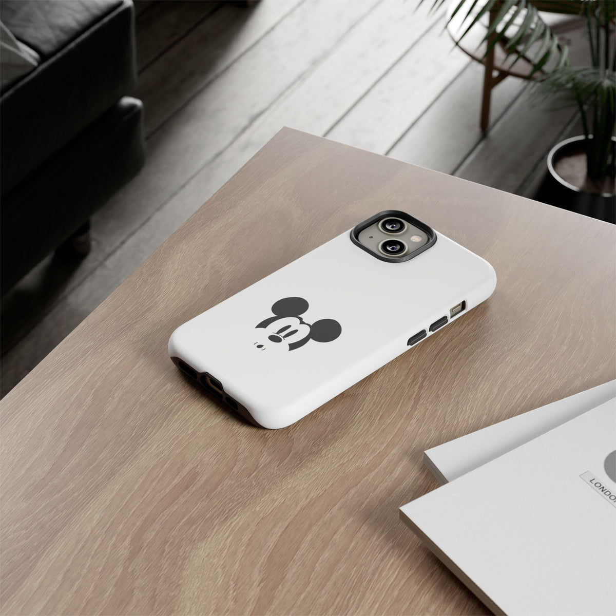 Mickey Face Phone Case - Minimal Cute Cartoon Protective Tough Case