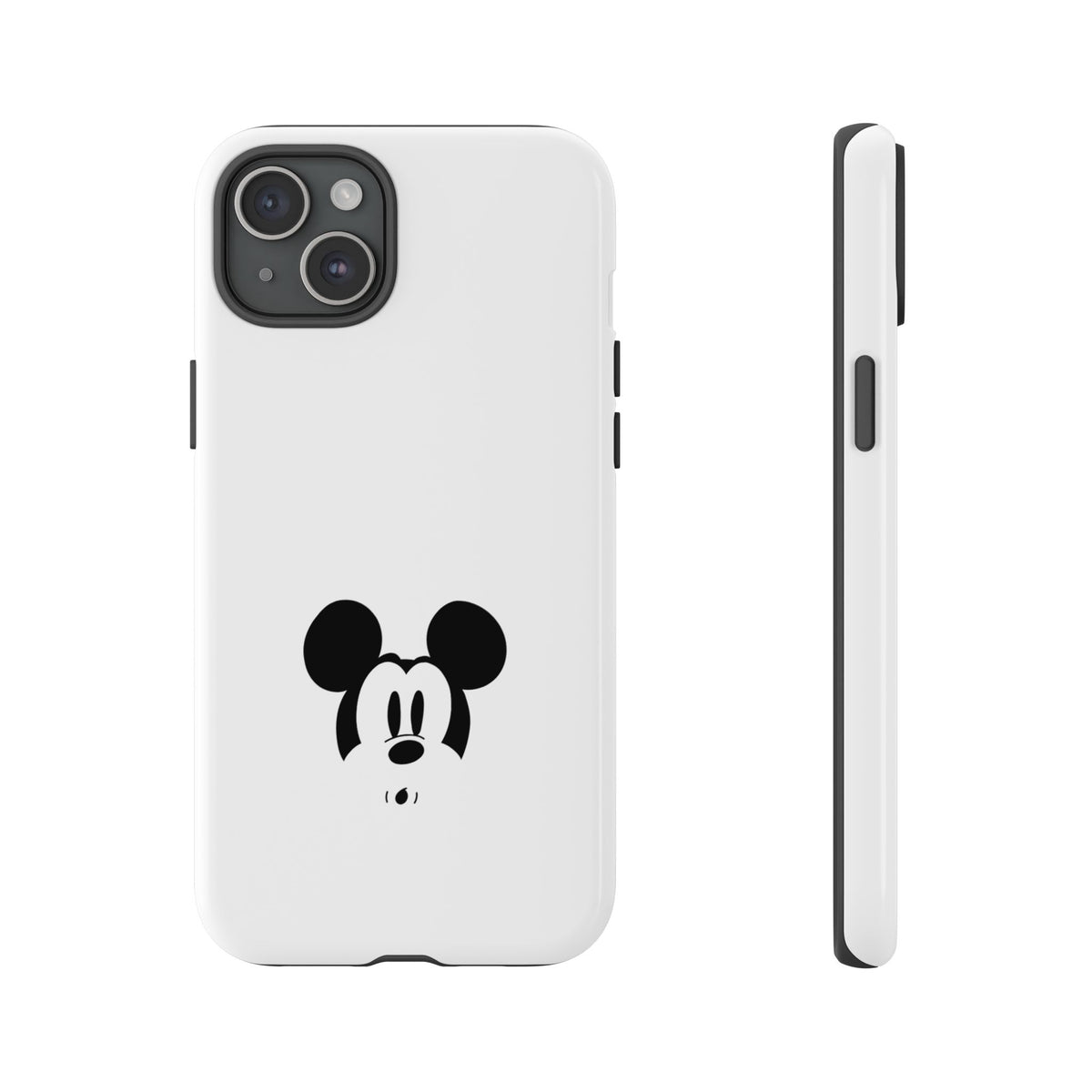Mickey Face Phone Case - Minimal Cute Cartoon Protective Tough Case
