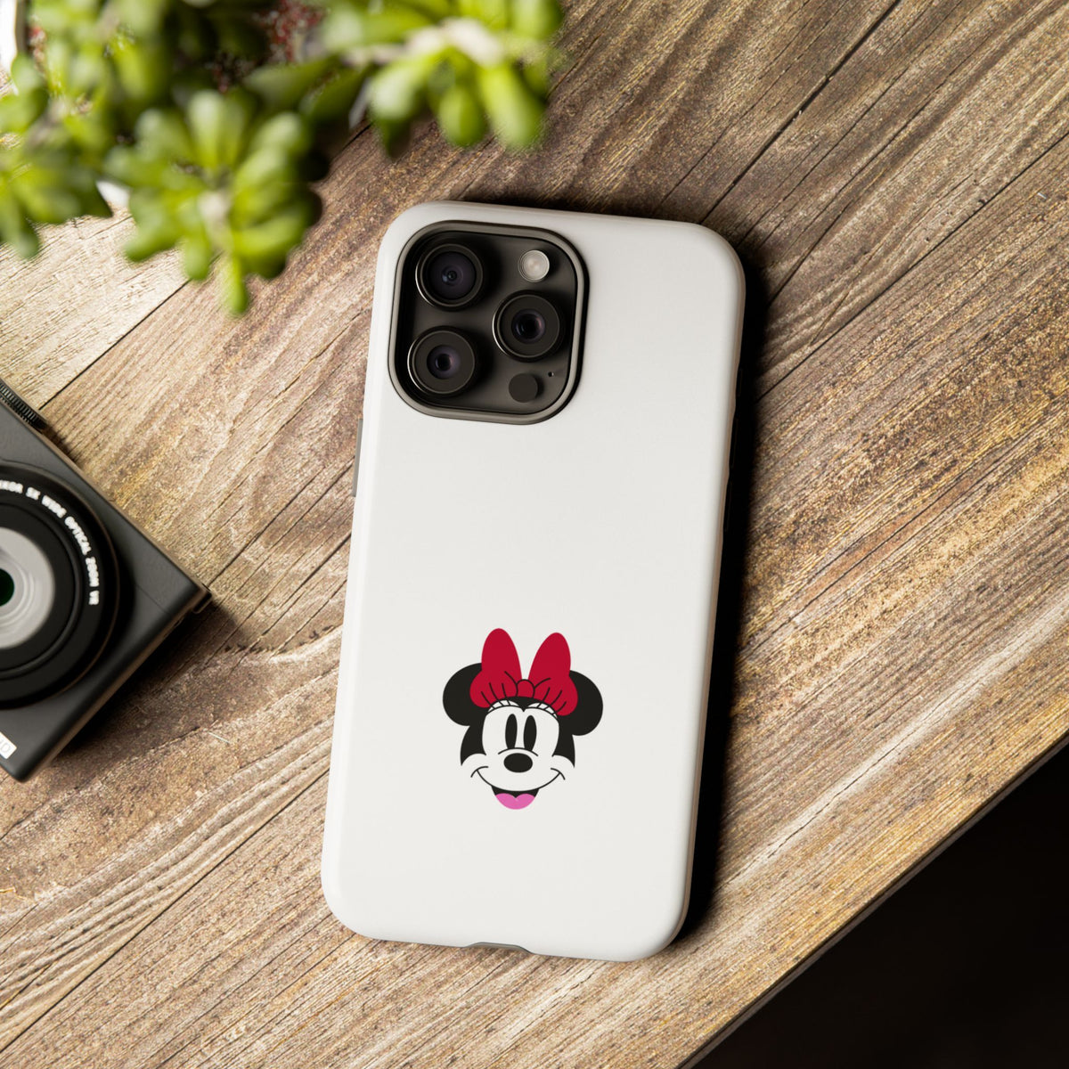 Minnie Mouse Tough Phone Case — Cute Red Bow Protective iPhone Cover