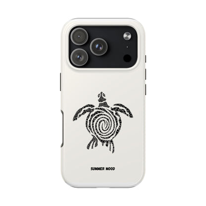 Turtle Spiral Tough Phone Case — "Summer Mood" Protective iPhone Cover