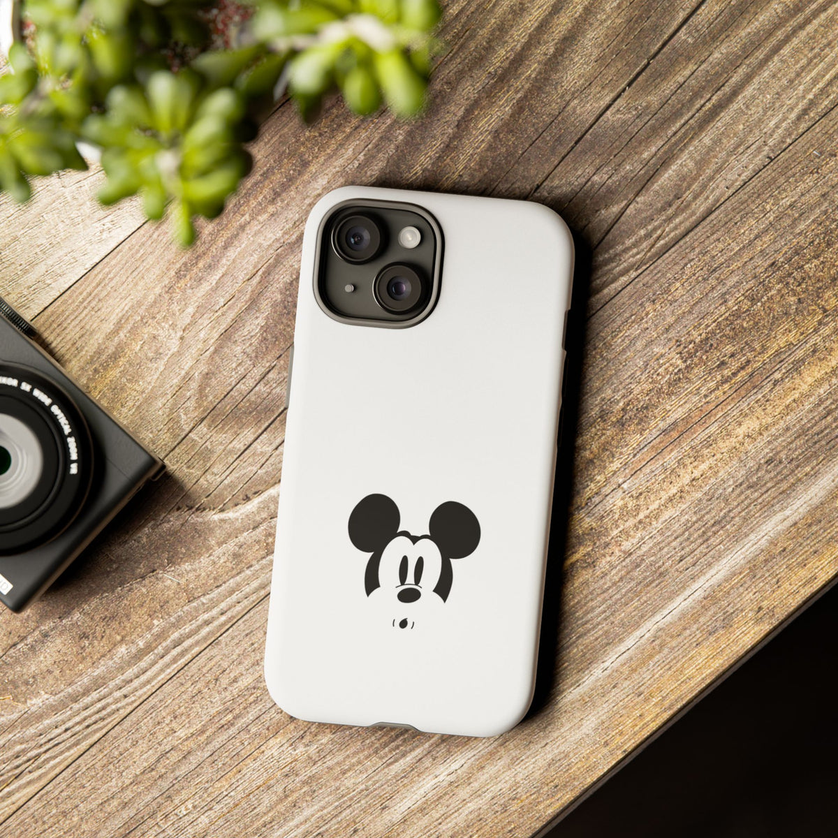 Mickey Face Phone Case - Minimal Cute Cartoon Protective Tough Case