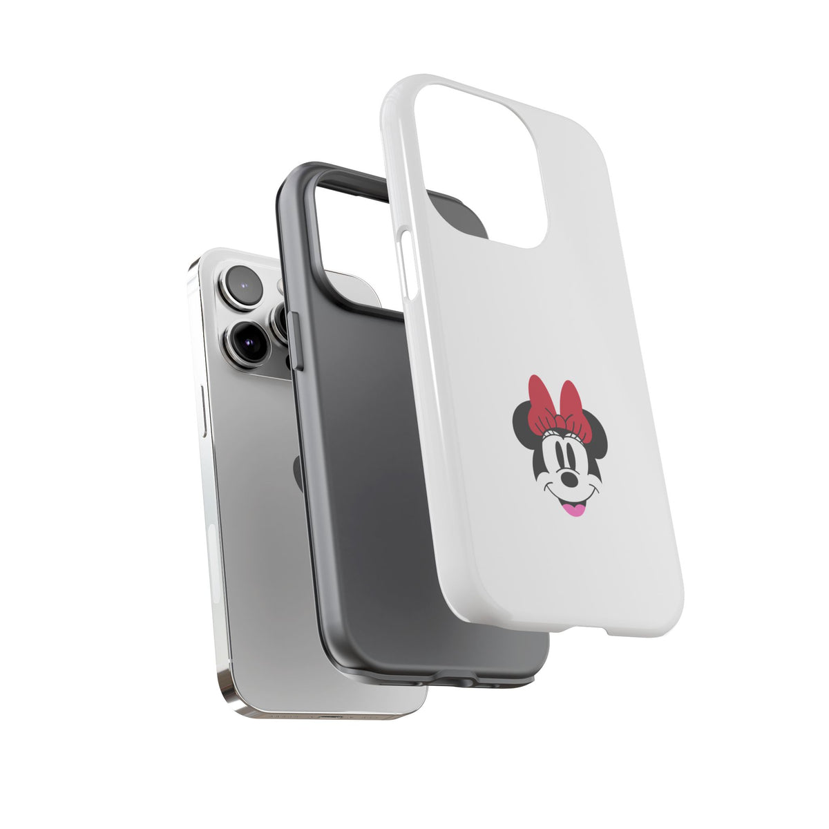 Minnie Mouse Tough Phone Case — Cute Red Bow Protective iPhone Cover
