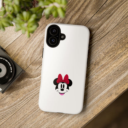 Minnie Mouse Tough Phone Case — Cute Red Bow Protective iPhone Cover