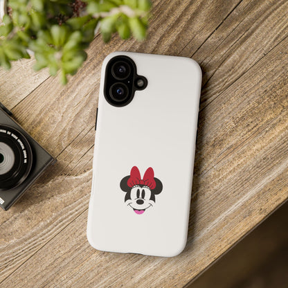 Minnie Mouse Tough Phone Case — Cute Red Bow Protective iPhone Cover
