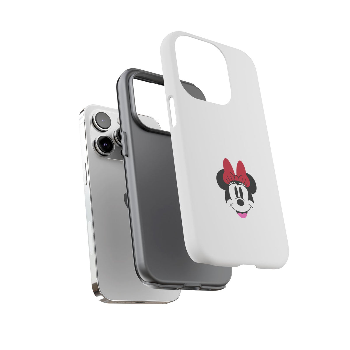 Minnie Mouse Tough Phone Case — Cute Red Bow Protective iPhone Cover