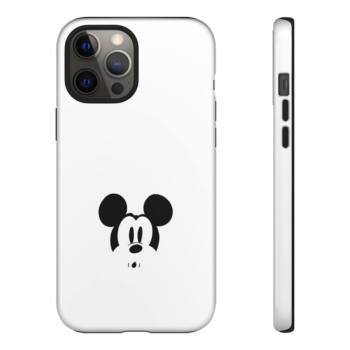 Mickey Face Phone Case - Minimal Cute Cartoon Protective Tough Case