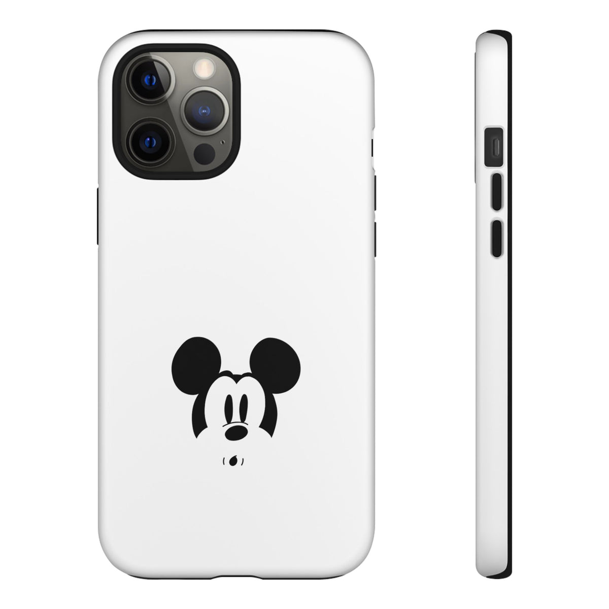 Mickey Face Phone Case - Minimal Cute Cartoon Protective Tough Case