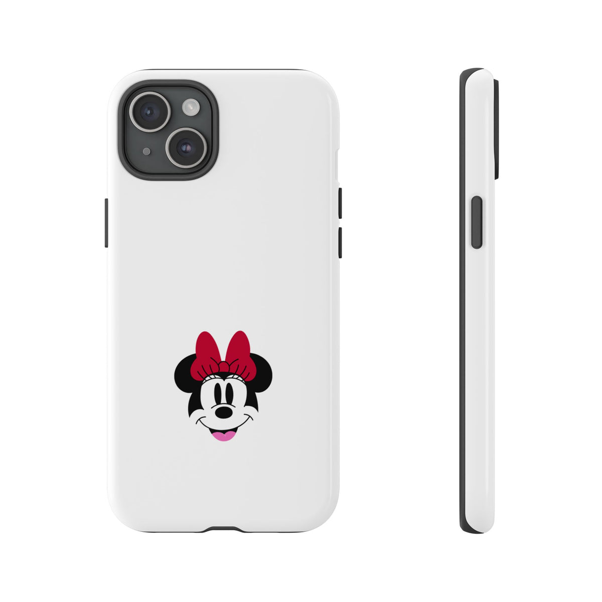 Minnie Mouse Tough Phone Case — Cute Red Bow Protective iPhone Cover