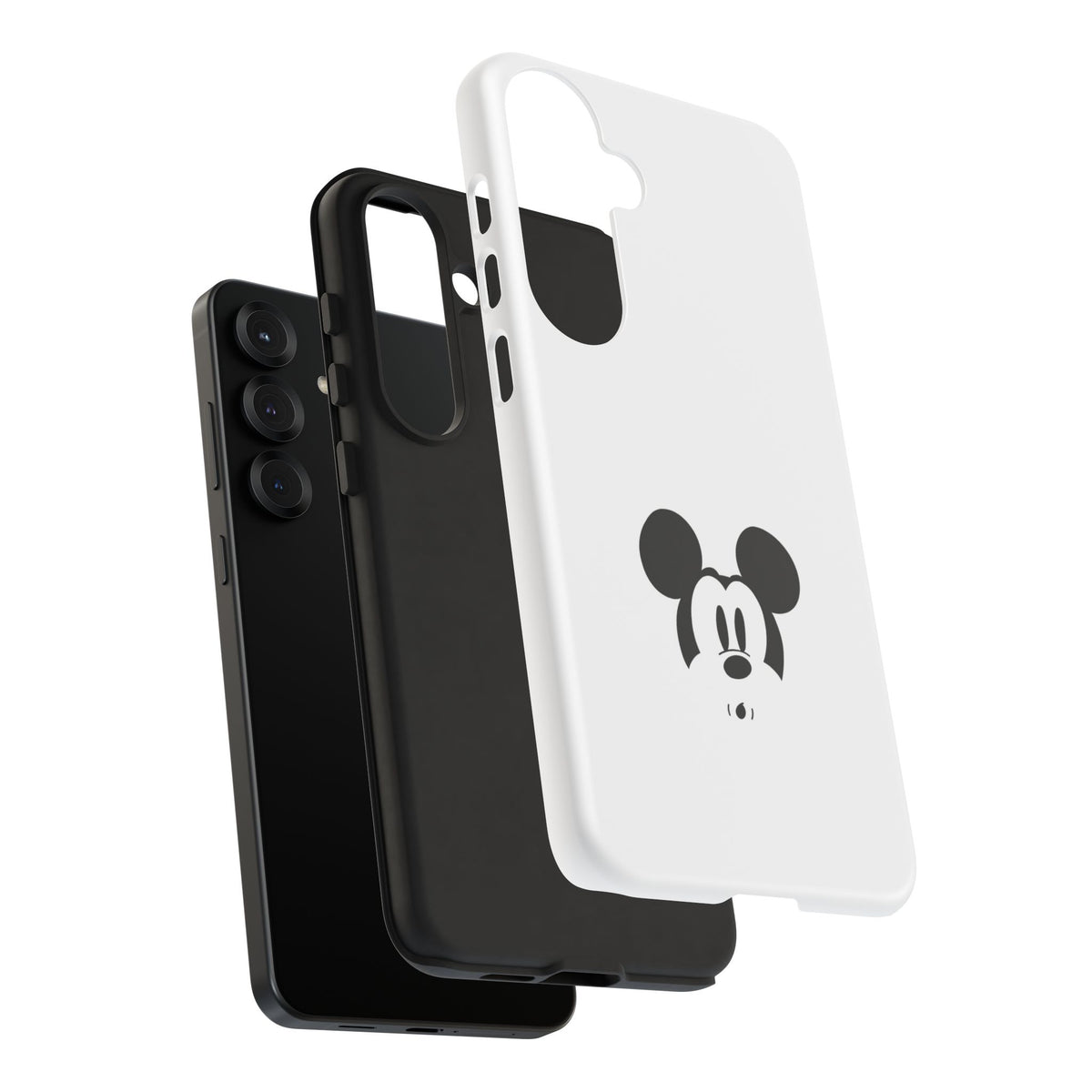 Mickey Face Phone Case - Minimal Cute Cartoon Protective Tough Case
