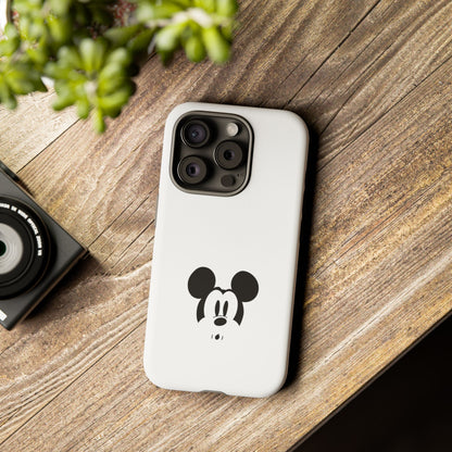Mickey Face Phone Case - Minimal Cute Cartoon Protective Tough Case