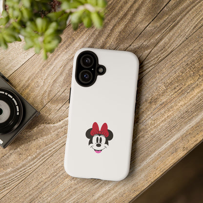 Minnie Mouse Tough Phone Case — Cute Red Bow Protective iPhone Cover