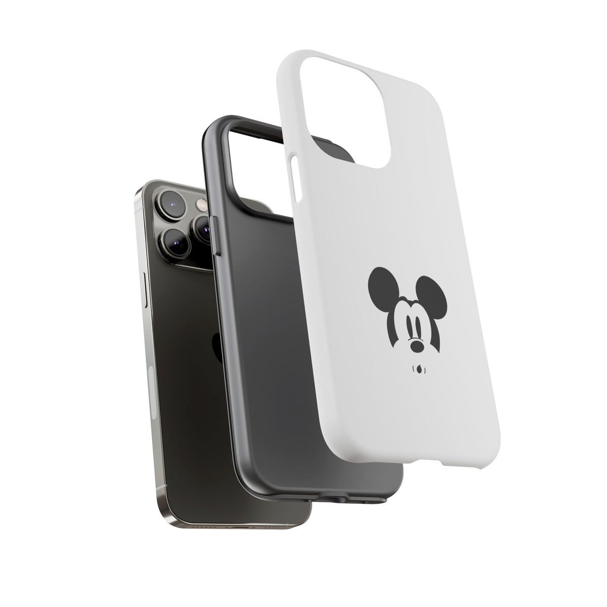 Mickey Face Phone Case - Minimal Cute Cartoon Protective Tough Case