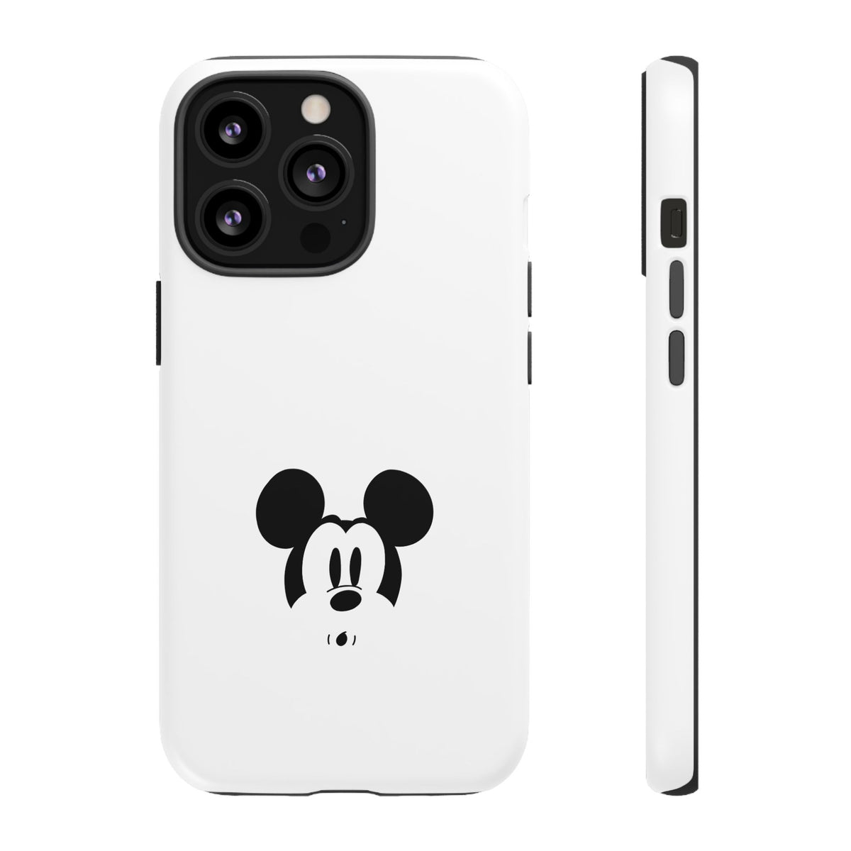 Mickey Face Phone Case - Minimal Cute Cartoon Protective Tough Case