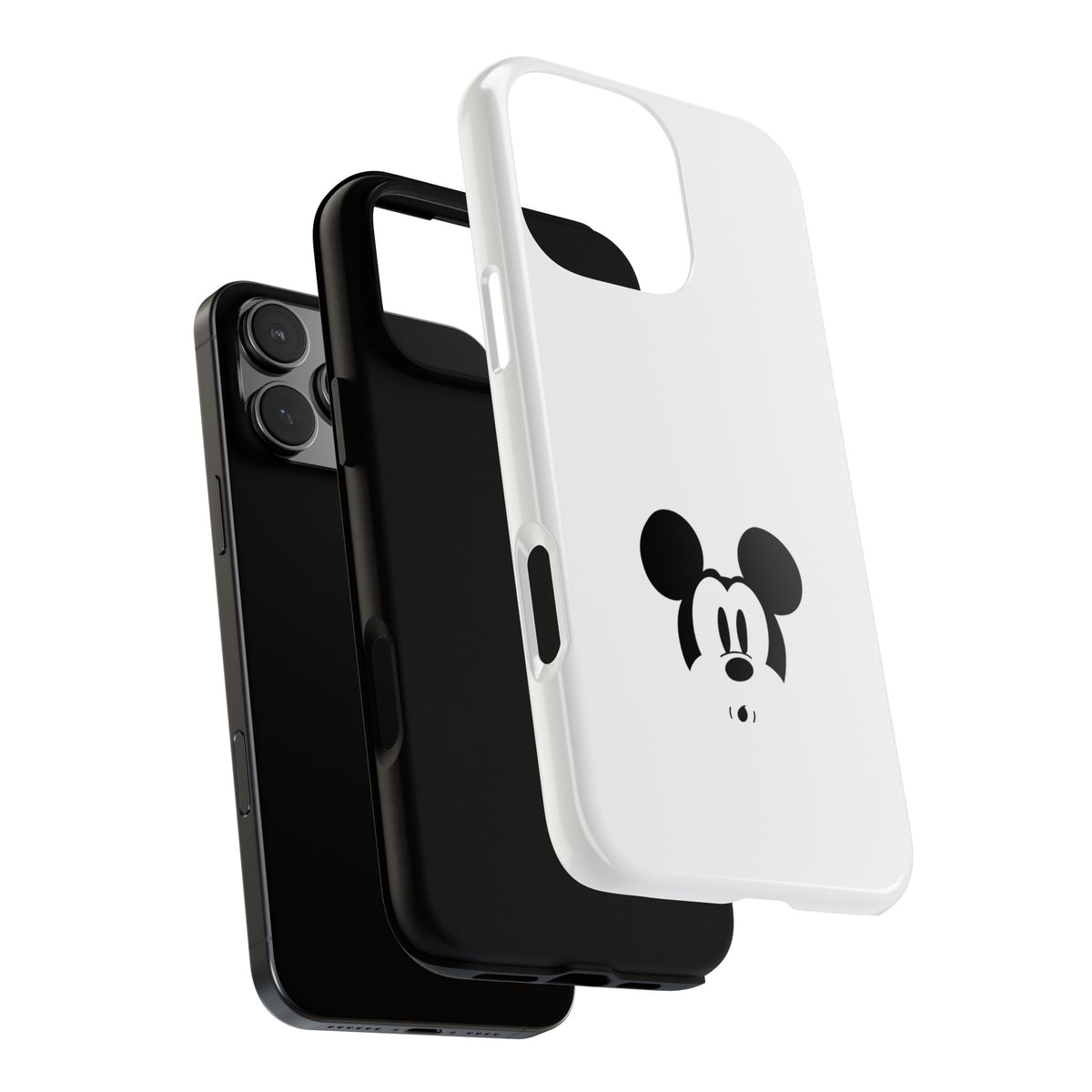 Mickey Face Phone Case - Minimal Cute Cartoon Protective Tough Case